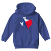 Eroded Texas Map With Flag Youth Hoodie