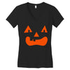 fun face pumpkin Women's V-Neck T-Shirt