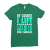 cat cats lift lifting fitness Ladies Fitted T-Shirt