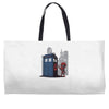 defacing the phonebox hoody Weekender Totes