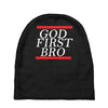new  god first bro  t shirt religious humor lord tee Baby Beanies