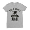 This Is What A Bad Ass Dad Looks Like Ladies Fitted T-Shirt
