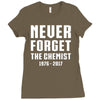 Never Forget The Chemist Ladies Fitted T-Shirt