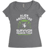 alien abductee survivor tour ufo nerd geek comic funny Women's Triblend Scoop T-shirt