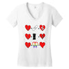 ls lesbian full heart Women's V-Neck T-Shirt