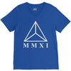 mmxi roman numerals triangle V-Neck Tee