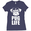 pug life dog tee new Ladies Fitted T-Shirt