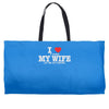 i love when my wife let me go fishing Weekender Totes