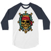 pirate bones skull 3/4 Sleeve Shirt