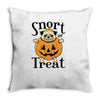 halloween pug Throw Pillow