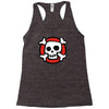 comic skull Racerback Tank