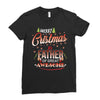 Merry Christmas To Father Of Great Awesome Ladies Fitted T-Shirt