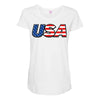 usa 3 Maternity Scoop Neck T-shirt