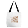 books and cats and coffee Tote Bags