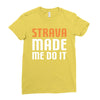strava made me do it Ladies Fitted T-Shirt