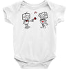 cute love robots Baby Onesie