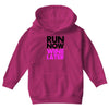run now wine later Youth Hoodie