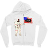 Astronaut Celebrating Independence  Day at 1776 Zipper Hoodie