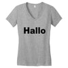 hallo Women's V-Neck T-Shirt