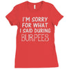 burpees workout Ladies Fitted T-Shirt