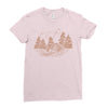Camping Red Ladies Fitted T-Shirt