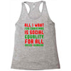 all i want for christmas Racerback Tank