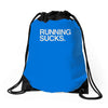 running sucks Drawstring Bags