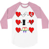 ls lesbian full heart 3/4 Sleeve Shirt