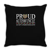 proud autism uncle Throw Pillow