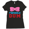 tweedle dee matching Ladies Fitted T-Shirt