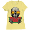 watermelon skull Ladies Fitted T-Shirt