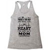 There's This Boy Who Stole My Heart He Calls Me Mom Racerback Tank
