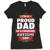 proud dad son Ladies Fitted T-Shirt