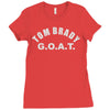 tom brady g.o.a.t. Ladies Fitted T-Shirt