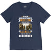 Never Underestimate A Man Who Watches The 100 And Was Born in December V-Neck Tee