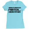 worlds greatest farter, i mean father Ladies Fitted T-Shirt