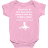i'm tired of football! Baby Bodysuit