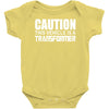 caution this vehicle Baby Onesie