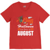 Halloween Kings Are Born In August V-Neck Tee