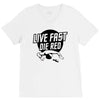 live fast die red V-Neck Tee