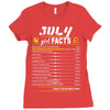 July Girl Facts Leo Ladies Fitted T-Shirt