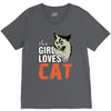 This Girl Loves Her Cat V-Neck Tee