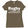 rugby a hooligans game Ladies Fitted T-Shirt