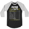 June Girl Facts Cancer 3/4 Sleeve Shirt