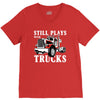 still plays with trucks family matching V-Neck Tee