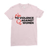 no violence against women's Ladies Fitted T-Shirt