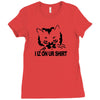 i iz on your shirt funny lolcat geek nerd tee cat s 3xl Ladies Fitted T-Shirt