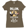 predator movie dillon licensed adult Ladies Fitted T-Shirt