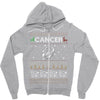 cancer christmas ugly sweater Zipper Hoodie