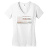 Vintage Usa Flag Women's V-Neck T-Shirt